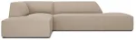 Nurgadiivan Micadoni Home Ruby Modular 4 Seats, hele pruun v., vasak, 273 x 180 cm x 69 cm