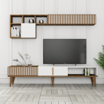 Elutoa m&ouml;&ouml;blikomplekt Kalune Design Milan, sise, valge v./p&auml;hklipuu v.