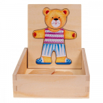 Puidust pusle Smily Play Teddy Bear SPW83592, 18 tk, mitmev&auml;rviline