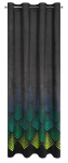 &Ouml;&ouml;kardin ZKIX-03, must/t&uuml;rkiissinine, 140 cm x 250 cm