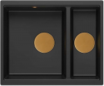 K&ouml;&ouml;givalamu Quadron Logan 150, graniit, 56 cm x 46 cm x 22 cm, must v./pruun v./vask v.