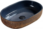 Vannitoa kraanikauss Mexen Aleta, keraamiline, 59 cm x 40 cm x 14 cm, tumesinine