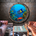 Fototapeet Artgeist Submarine Window, 70 cm x 100 cm