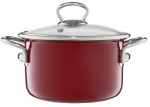 Pott Emalia Olkusz Plus, 16 cm, 1.3 l, punane v.