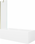 Vann seinaga, sisseehitatav Mexen Cubik, 70 cm x 160 cm x 40 cm, ristk&uuml;lik, l&auml;bipaistev/kuldne
