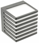 &Otilde;ue seinavalgusti GTV Sirolo, 10W, LED, IP54, hall v., 11 cm x 11 cm