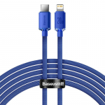 Juhe Baseus Crystal Shine USB Type-C, Lightning, 2 m, sinine v.