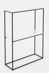 Konsoollaud ADRK Velo, l&auml;bipaistev v./valge v./must v., 20 cm x 60 cm x 80 cm