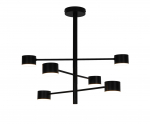 Valgusti rippuv Domoletti Luca P19070-6CL, LED, 3000 &deg;K, 6 x 4 W, must v.