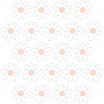 Seinakleebis BabyOno Daisies VII, valge/roosa