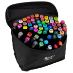 Kahepoolsete markerite-viltpliiatsite komplekt, kahepoolsed, mitmev&auml;rviline, 60 tk