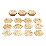 Hariv m&otilde;istatus Hexagon puzzle, mitmev&auml;rviline, 30 tk