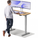 Kirjutuslaud reguleeritava k&otilde;rgusega Desktronic HomePro, 120 cm x 60 cm, 61 - 125.5 cm, tamm v./hall v.