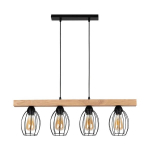 Valgusti rippuv Spot-Light Carlo, E27, 4 x 60 W, pruun v./must v.