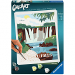 Maalimine numbrite j&auml;rgi Ravensburger CreArt Iguazu Falls, pruun/roheline/helesinine