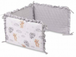 Kaitsepiire Sensillo Muslin Teddy, valge v./hall v., 60 cm x 40 cm