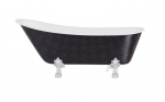 Vann, teisaldatav Besco Olaya Glam, 160 cm x 67 cm x 68 cm, ovaalne, kroom/grafiit