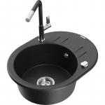 K&ouml;&ouml;givalamu Mexen Kevin, graniit, 45.8 cm x 58.6 cm x 19 cm, h&otilde;be/must