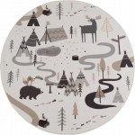 Vaip sise Ayyildiz Coco Forest Adventure, hall v./pruun v./beež v., 160 cm x 160 cm