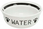 Kauss loomale Trixie Water, 0.25 l, 13 cm, valge v./must v.