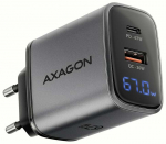 Telefoni laadija Axagon ACU-PQ67D, 1 x USB Type C, hall v., 67 W