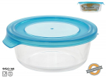 Toidukarp Kitchen&GO, 0.95 l, 19.2 cm x 17.6 cm, l&auml;bipaistev v./sinine v.