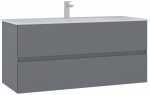 Vannitoakapp valamuga Kalune Design Nest, matt hall v., 51 cm x 121 cm x 55 cm