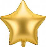Fooliumist &otilde;hupall erikujuga PartyDeco Star (48cm), kuldne v.