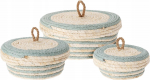 Korvide komplekt, esemete hoidmiseks Home Styling Collection 70026, sinine v./valge v., 26 x 26 x 10 cm