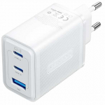 Telefoni laadija Vention FERW0-EU, USB Type A/2 x USB Type C, valge v., 65 W
