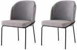 Toolide komplekt Kalune Design Dore 175 V2 974NMB1870, matt, must v./hall v., 52 cm x 62 cm x 72 cm, 2 tk