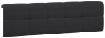 Voodipeats kahekohaline Headboard Upholstered Cover, must v., ilma madratsita