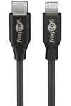 Juhe Goobay USB C To Lightning USB-C, Lightning 8 pin male, 2 m, must v.
