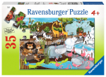 Pusle Ravensburger Day at the Zoo 08778, 30 cm x 21 cm, 35 tk, mitmev&auml;rviline