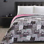 Voodikate Restilo Cat Invasion, mitmev&auml;rviline, 260 cm x 240 cm