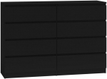 Kummut Malwa M8, must v., 97 cm x 40 cm x 138 cm