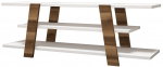 TV-laud Kalune Design Flower Walnut, pruun v./valge v., 120 cm x 33.6 cm x 42 cm