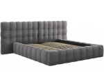 Voodi kahekohaline Micadoni Home Mamaia Velvet Double Headboard, 180 x 200 cm, hall v., ilma madratsita, p&otilde;hjalippidega