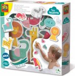 Vahust vannim&auml;nguasjade komplekt SES Creative Safari Animals, eriv&auml;rviline, 14 tk