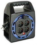 Pikendusjuhe trumlil AS-Schwabe, 3G1.5, 15 m, IP20, 4 pesa