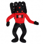 Pehme m&auml;nguasi HappyJoe Skibidi Toilet, Titan Speakerman, must v./punane v., 26 cm
