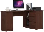 Nurga kirjutuslaud Akord B20 CLP Right, 155 cm x 85 cm, 77 cm, pruun v.
