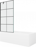 Vann seinaga, sisseehitatav Mexen Cubik, 160 cm x 70 cm x 40 cm, ristk&uuml;lik, valge/must