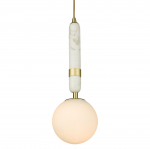Valgusti rippuv Cosmo Light La Spezia P01329BR, E14, 1 x 40 W, kuldne v./valge v.