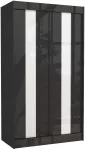 Riidekapp ADRK Karen, valge v./must v., 61 cm x 120 cm x 215 cm
