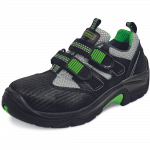 Kaitsejalatsid meeste Panda Safety Bialbero MF S1 SRC, ilma s&auml;&auml;reosata, ilma soojenduseta, must v./roheline v., 41 suurus