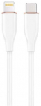 Juhe Gembird Premium silicon USB Type-C Male, Lightning Male, 1.5 m, valge