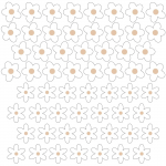 Seinakleebis BabyOno Daisies X, valge