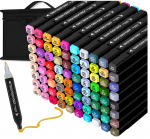 Kahepoolsete markerite-viltpliiatsite komplekt, kahepoolsed, mitmev&auml;rviline, 120 tk