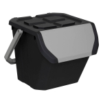 Sorteerimiskast 5five Simply Smart Plast, 24 l l, must v.